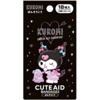 First Aid Band Aids Plasters 18pcs (Black Kuromi )