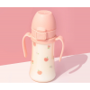 GROSMIMI Peach Flower PPSU Straw Cup + Weighted Straw 300ml (Rose Coral)