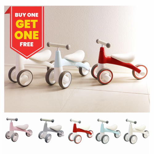 Japan YATOMI Three-Wheeled Balance Scooter 10m-3y (White)  Buy One Get One Free