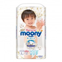 Japan Moony Natural Organic Cotton Nappy Pants L 36pcs (9-14kg)
