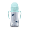 GROSMIMI Baby Whale Dark PPSU Straw Cup 300ml (Creamy Blue)