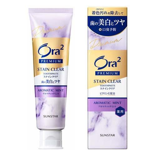 SUNSTAR Ora2 Premium Stain Clear Toothpaste Aromatic Mint 100g 