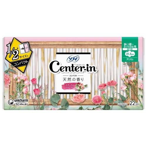 Unicharm Center-In Compact 1/2 pads with Wings 21.5cm 22 pcs (Floral Scent)