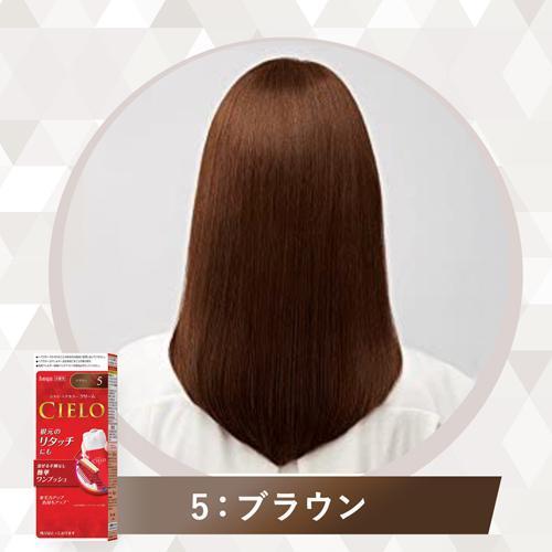 Cielo EX Cream 5 Brown For Gray Hair Dye(1 set) 