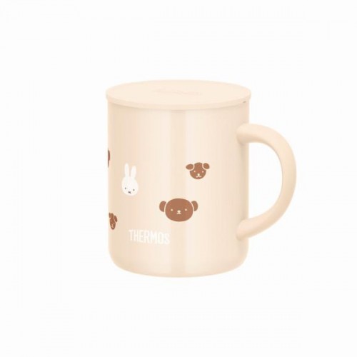 Thermos Stainless Steel Vacuum Insulated Mug With Lid 350ml（Miffy&Bear）Ivory
