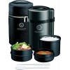 ASVEL Stainless Steel Insulated Lunch Box 1050ml With Bag （Black）