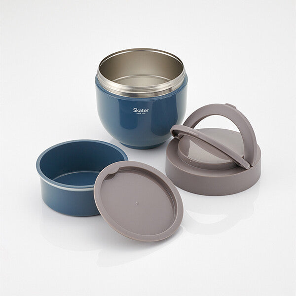 Japan Skater Stainless Insulated Bento Bowl 1250ml (Blue) Foldable Handle