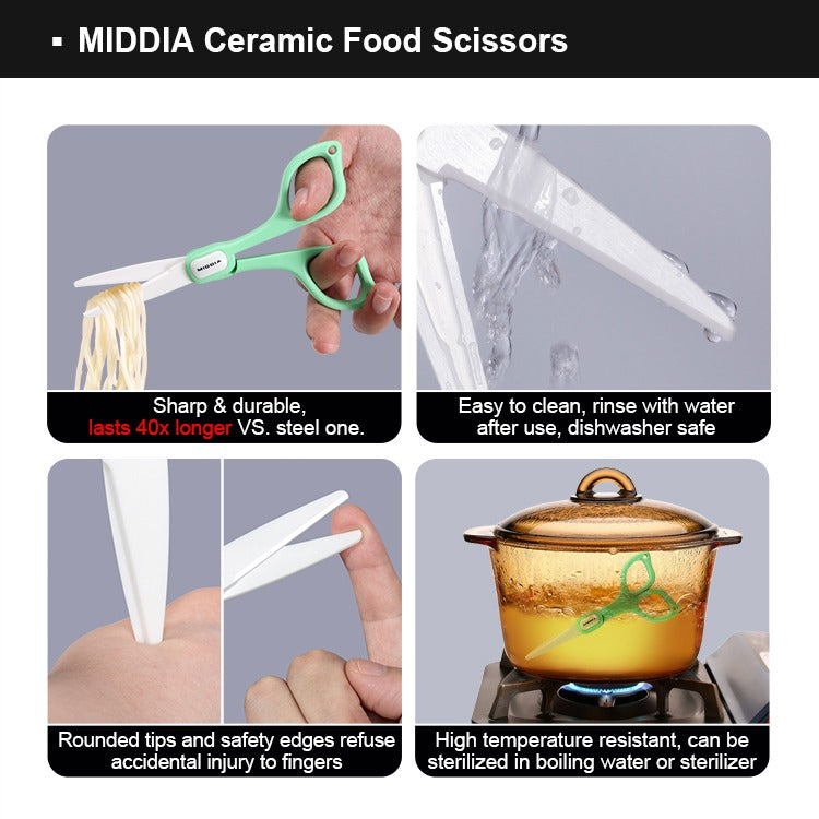 MIDDIA 陶瓷婴儿辅食剪刀（蓝色）