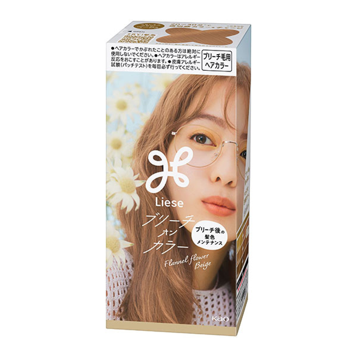 KAO Liese Bleach-On Foam Hair Dye 108ml (Flannel Flower Beige）
