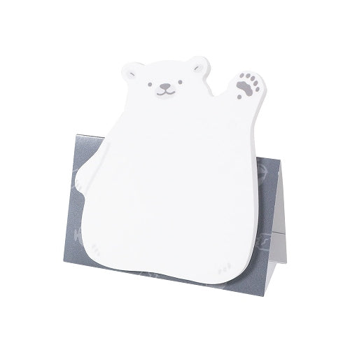 Kutsuwa Sticky Notes With Stand – 30 Sheets / Polar Bear