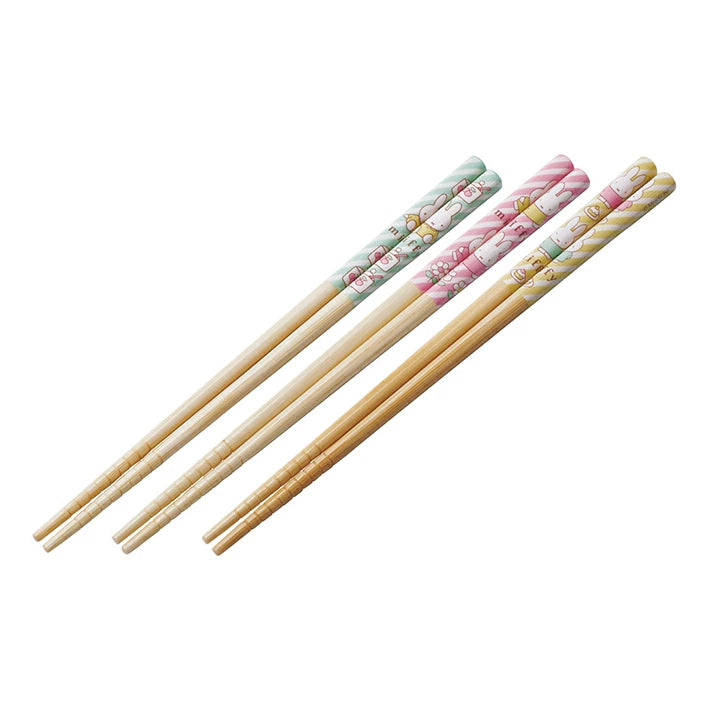 Skater Bamboo Chopsticks (3-Pair Set) - Miffy