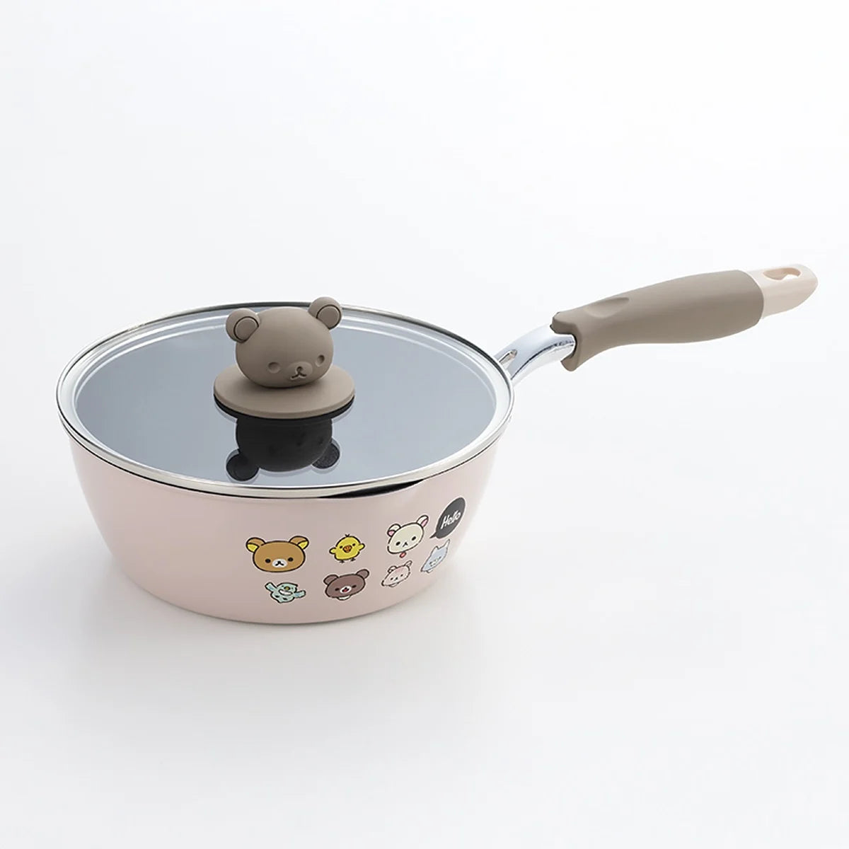 Rilakkuma IH-Compatible Pot 20cm with Glass Lid