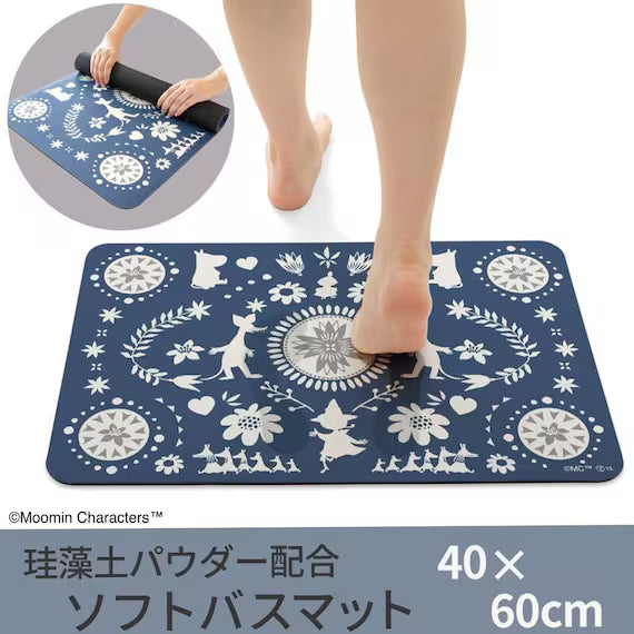 Yokozuna Diatomaceous Earth Soft Bathmat – Floral Moomin