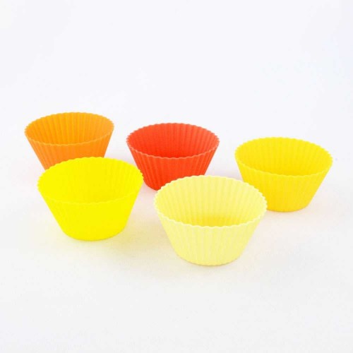 Sugar Land Lunchbox Silicone Cup Round 5pcs（Yellow/Orange）