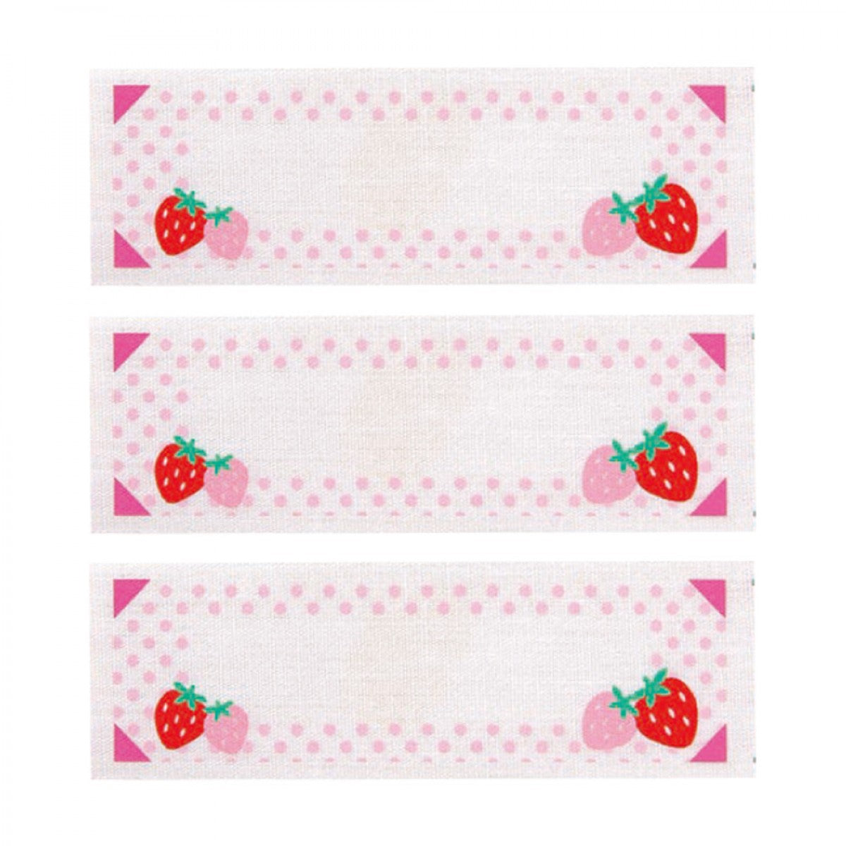 Japan KIYOHARA Iron On Cloth Name Label (Strawberry）
