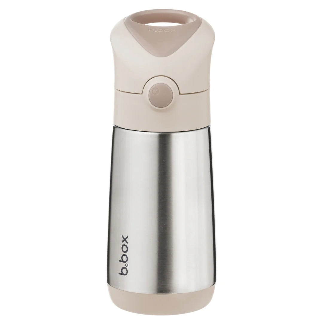 B.Box Insulated Straw Drink Bottle 350ml Latte