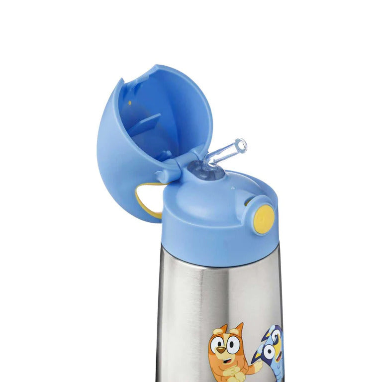 B.Box Insulated Straw Drink Bottle 350ml Bluey