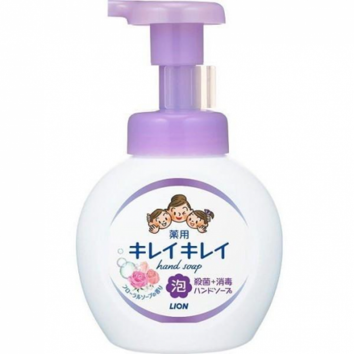 Lion Antibacterial Foaming Hand Soap Bottle 250ml Floral