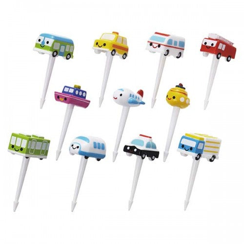 Japan Mama's Assist Lunch Box Food Picks 11pcs (Working Vehicles）