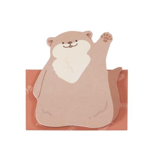 Kutsuwa Sticky Notes With Stand – 30 Sheets / Otter