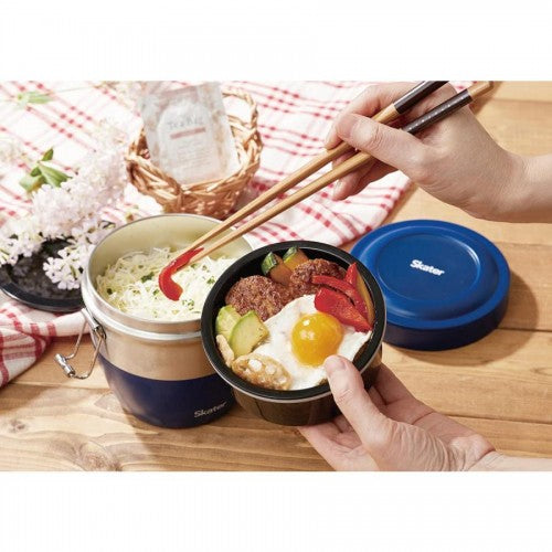 Japan SKATER Antibacterial Vacuum Stainless Steel Lunch Box 600ml (Basic)