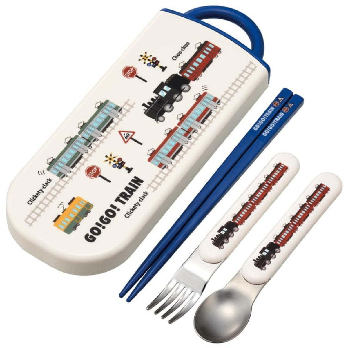 Japan SKATER Antibacterial Children's Lunch Cutlery Set（Train）