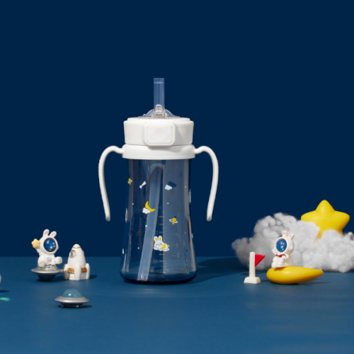 GROSMIMI Baby Bunnyverse Dark PPSU Straw Cup 300ml (White)