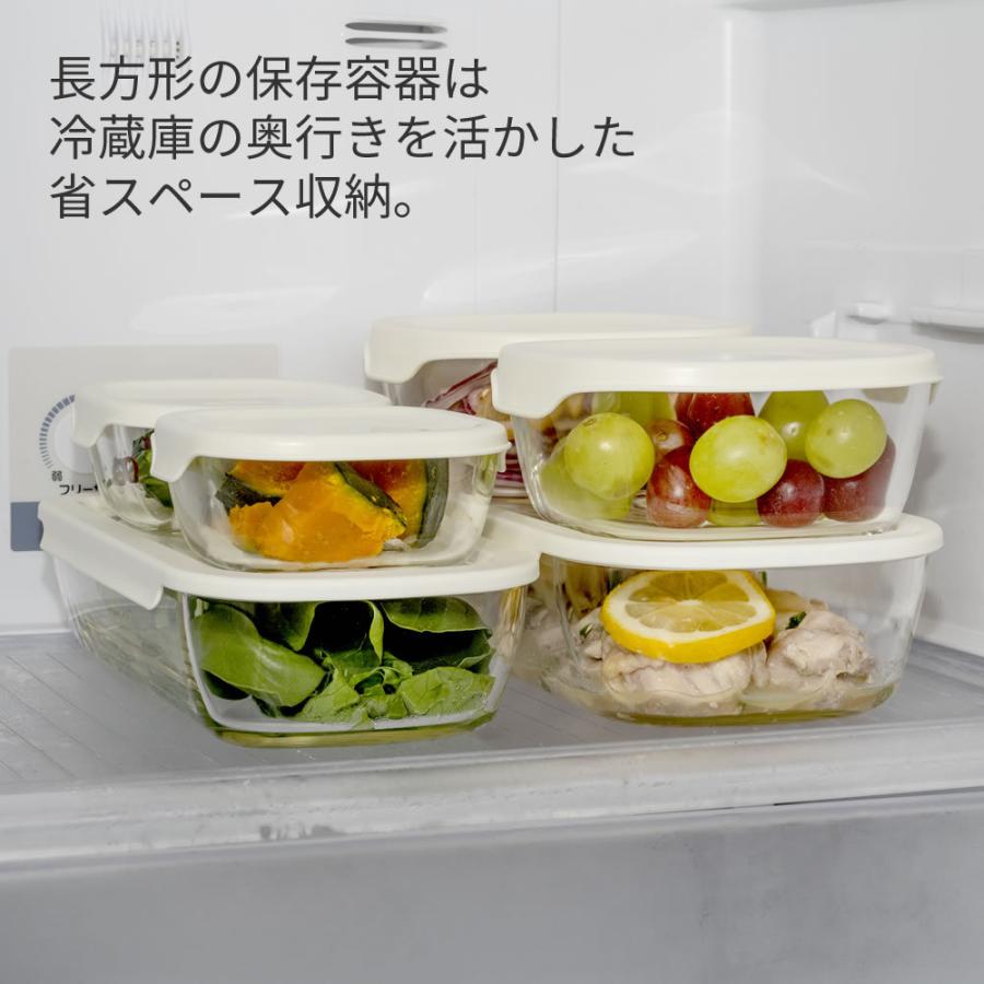HARIO Stacking Heat-Resistant Glass Container Set (3-Piece Set)
