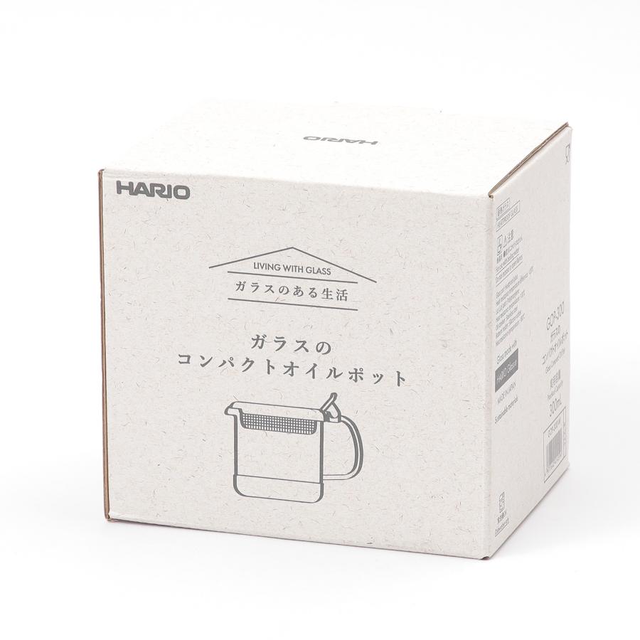 HARIO Glass Oil Pot with Filter – Compact & Transparent (300ml)