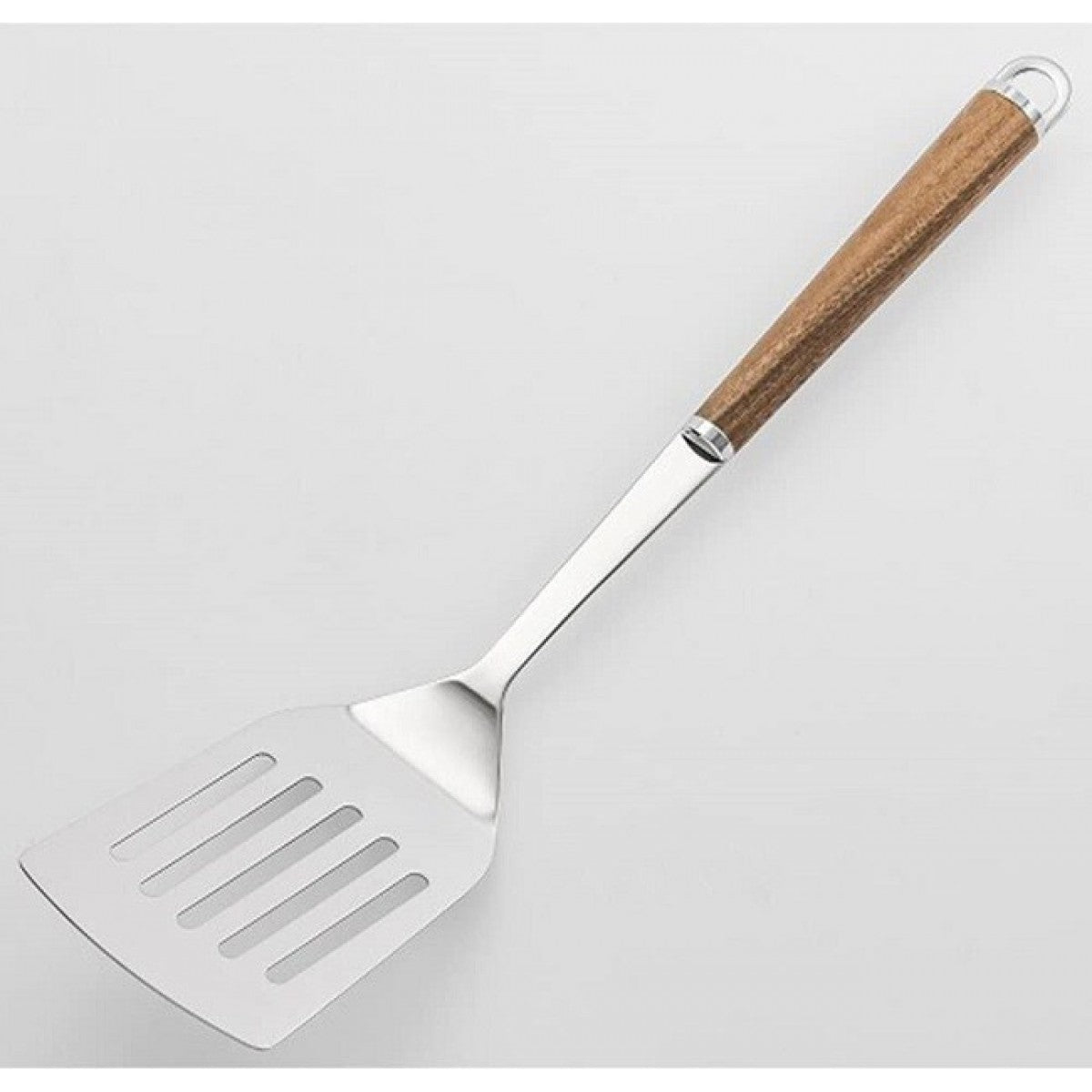 Japanese Suncraft Stainless Steel Turner With Wooden Handle