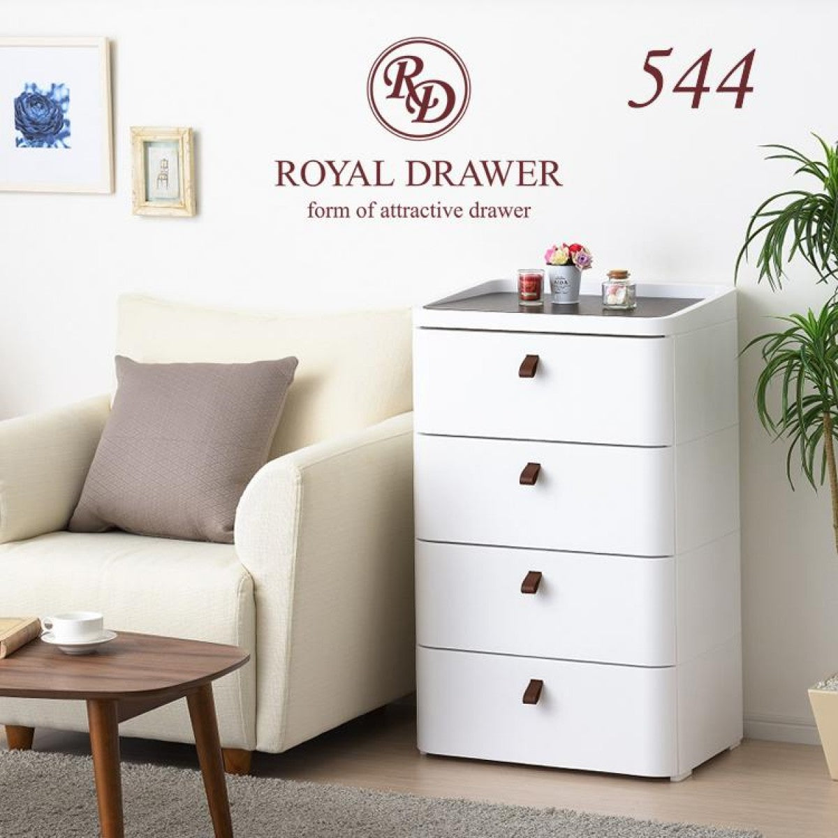 Made in Japan SQU Royal 4-Drawer Storage (Pickup by arrangement)