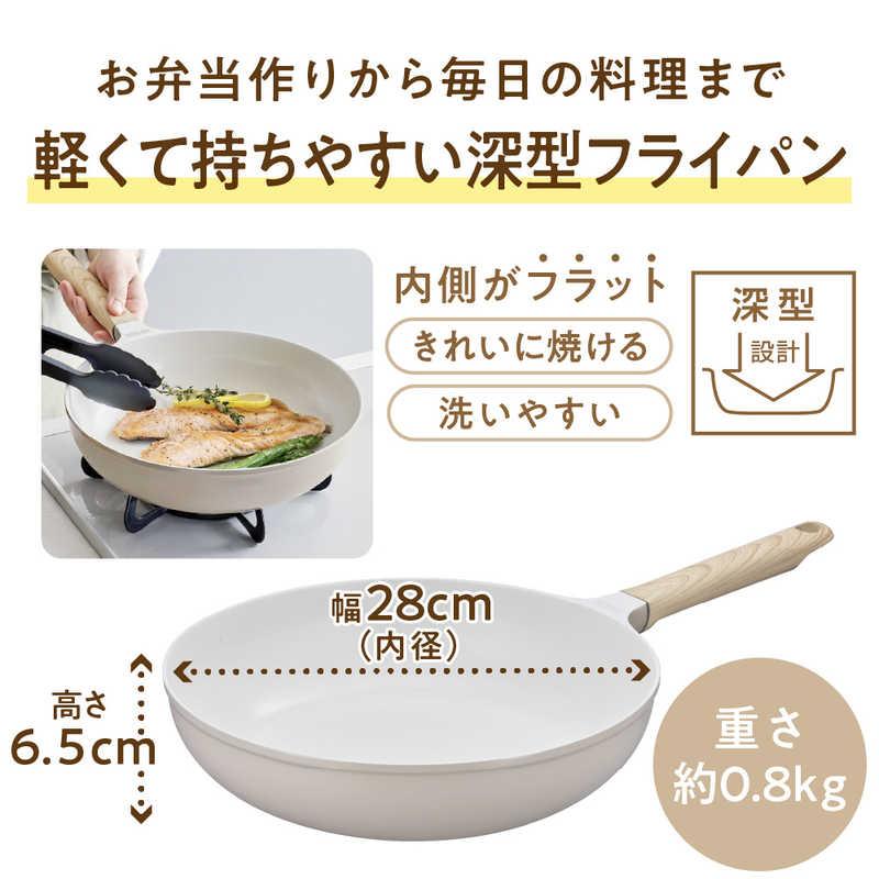 THERMOS Ceramic Coating Non-stick Frying Pan 28cm IH-Compatible