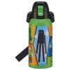 Skater Stainless Steel Insulated Bottle With Shoulder Strap 600ml  (Minecraft）