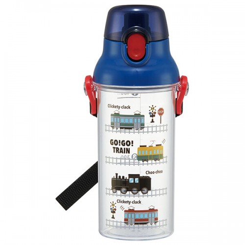 Skater Antibacterial Kid Water Bottle With Strap 480ml  (Train)