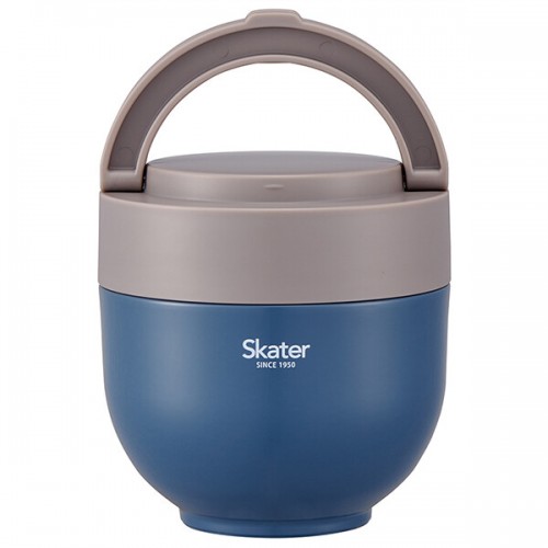 Japan Skater Stainless Insulated Bento Bowl 800ml (Blue) Foldable Handle Japan Skater Stainless Insulated Bento Bowl 800ml (Blue) Foldable Handle