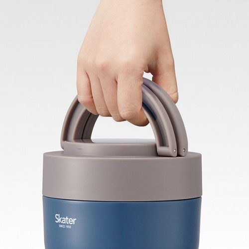 Japan Skater Stainless Insulated Bento Bowl 1250ml (Blue) Foldable Handle Japan Skater Stainless Insulated Bento Bowl 1250ml (Blue) Foldable Handle