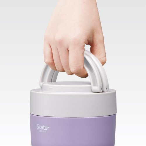 Japan Skater Stainless Insulated Bento Bowl 540ml (Lilac) Foldable Handle Japan Skater Stainless Insulated Bento Bowl 540ml (Lilac) Foldable Handle