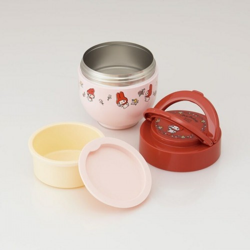 Japan Skater Stainless Insulated Bento Bowl 540ml (My Melody) Foldable Handle Japan Skater Stainless Insulated Bento Bowl 540ml (My Melody) Foldable Handle