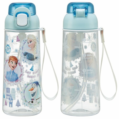 Skater Antibacterial Kid Water Bottle With Strap 630ml (Frozen)