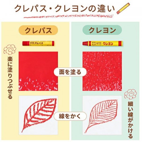 SAKURA Crypas Bold-Roll Crayons (12 Colors)  SAKURA Crypas Bold-Roll Crayons (12 Colors)