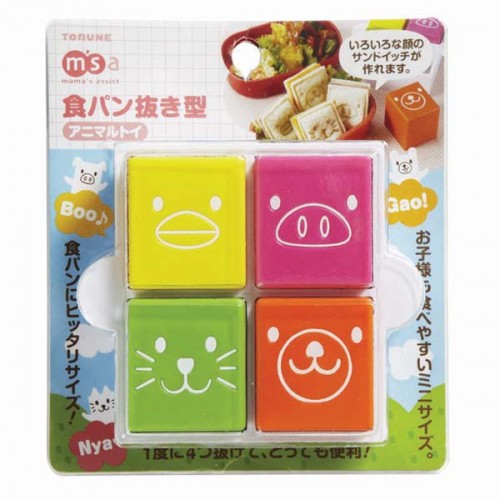TORUNE Bread Sandwich Cutter Set (Animal Face)