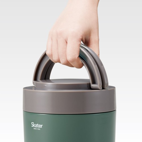 Japan Skater Stainless Insulated Bento Bowl 1250ml (Green) Foldable Handle Japan Skater Stainless Insulated Bento Bowl 1250ml (Green) Foldable Handle