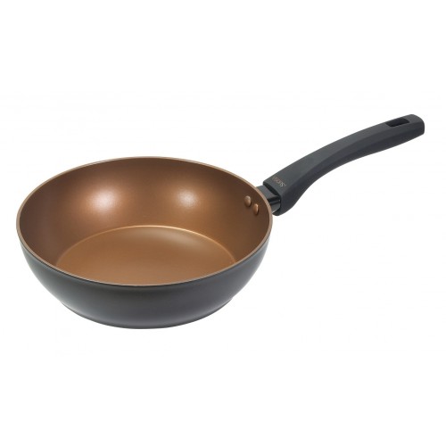 VISIONS GOLD Coating Non-Stick Frypan 24cm Black IH Gas Compatible 