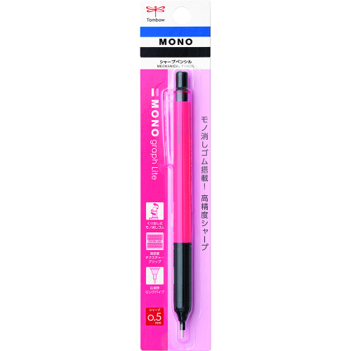 Tombow Mono Graph Lite Mechanical Pencil 0.5mm (Neon Pink) 