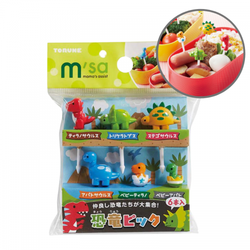 Japan Mama's Assist Lunch Box Food Picks 6pcs（Dinosaur）