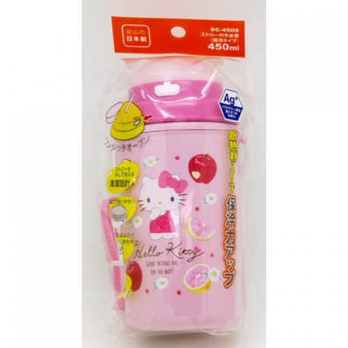 OSK Kids Straw Bottle 450ml (Hello Kitty)