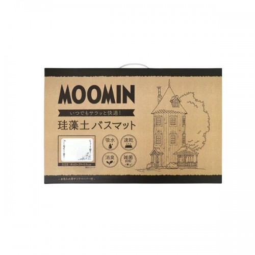 Yokozuna Diatomaceous Earth Bath Mat (Moomin Flower Garden)