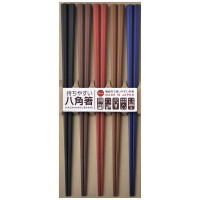 Japan SUNLIFE Multicolour Octagonal Chopsticks 5 Pairs