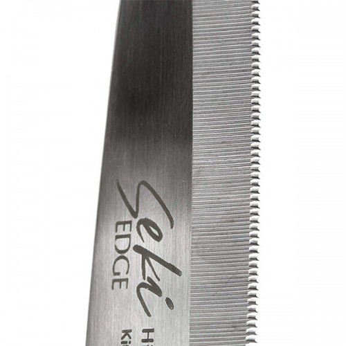 Green Bell Serrated Blade Stainless Kitchen Scissors (Black/20.9cm) 