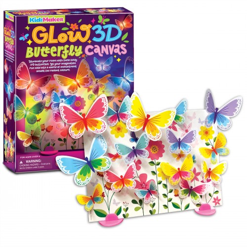 4M - Kidzmaker - Glow 3D Butterfly Canvas 4M - Kidzmaker - Glow 3D Butterfly Canvas